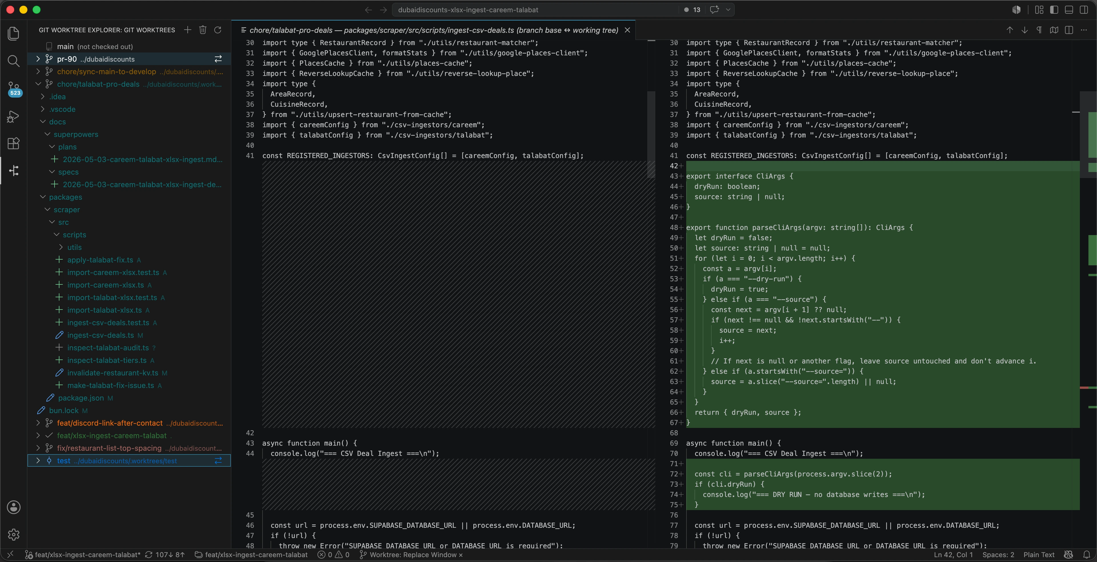 Branch Diff Explorer